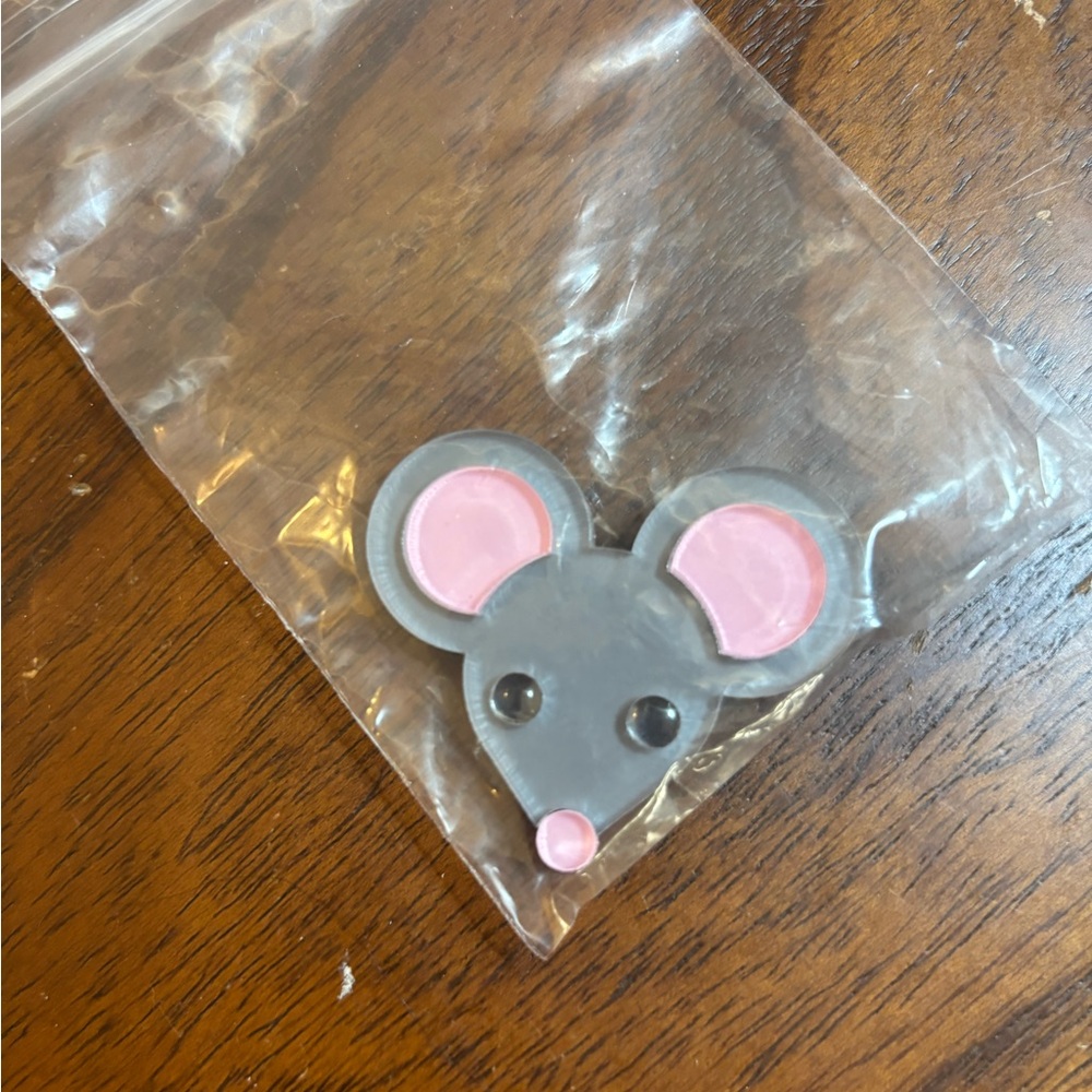 Gray and Pink Mouse Kids Accessory